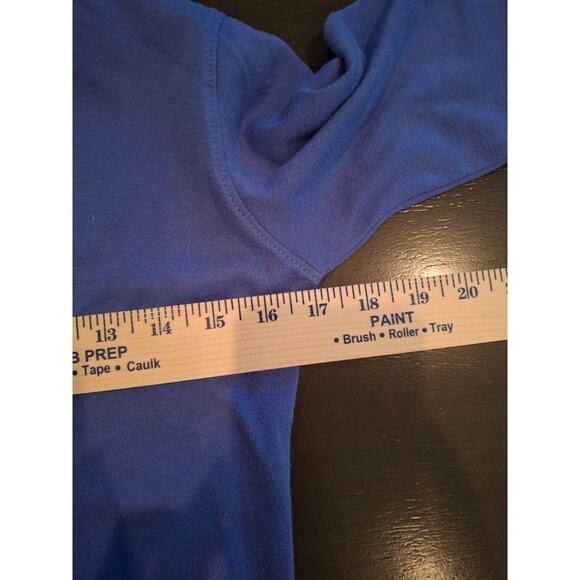 MC Sportswear Long Sleeve Top Embroidered Reindeer Womens Medium Blue  Casual Wi - Picture 6 of 7